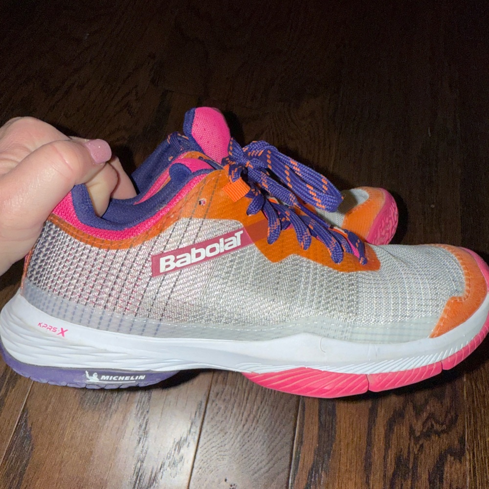 Women's or kids Babolar Multicolor outdoor Shoes size 6 tire soles Michelin